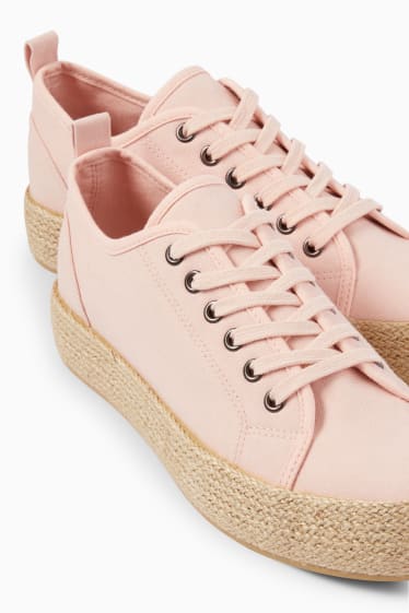 Dames - Espadrille-sneakers - roze