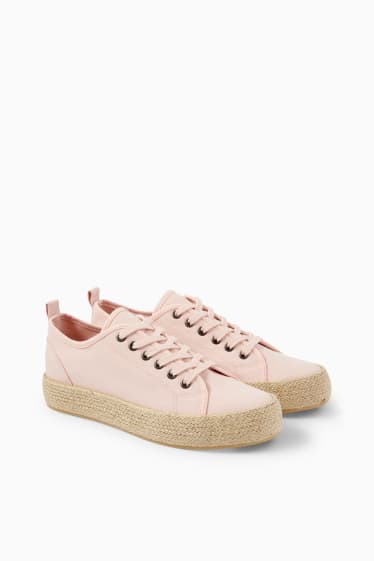 Donna - Sneakers stile espadrillas - rosa