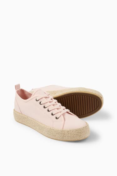Dames - Espadrille-sneakers - roze