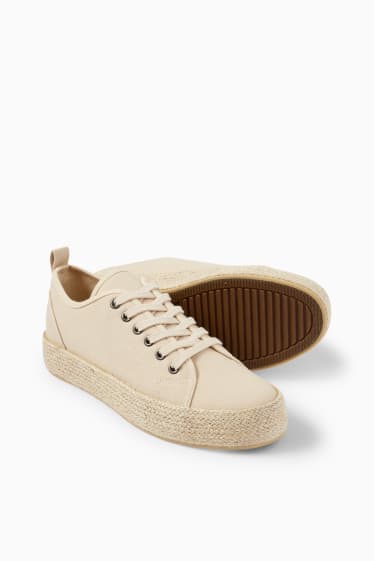Donna - Sneakers stile espadrillas - beige chiaro