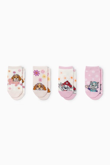 Children - Multipack of 4 - PAW Patrol - trainer socks with motif - cremewhite