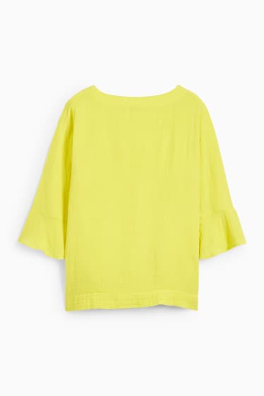 Damen - Musselin-Bluse - gelb