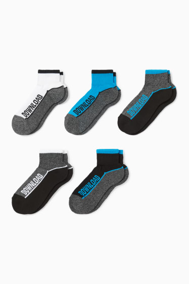 Dětské - Multipack 5 ks - gaming - ponožky - modrá