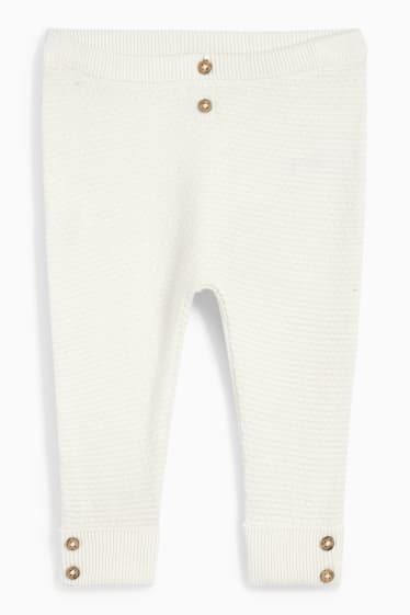 Neonati - Pantaloni in maglia neonati - bianco