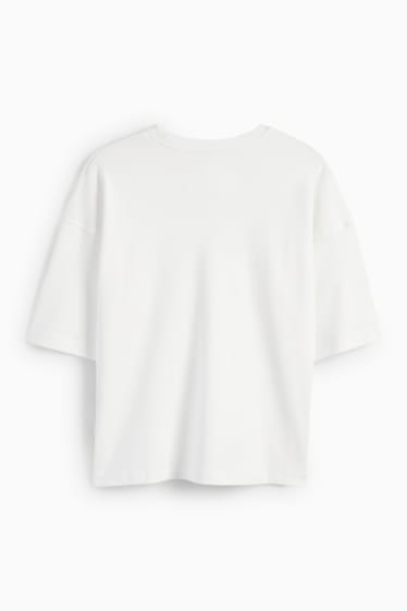 Damen - Basic-T-Shirt - weiss