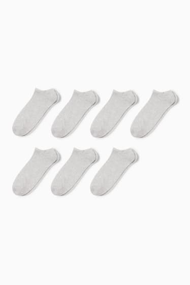 Uomo - Confezione da 7 - calzini corti - grigio chiaro melange