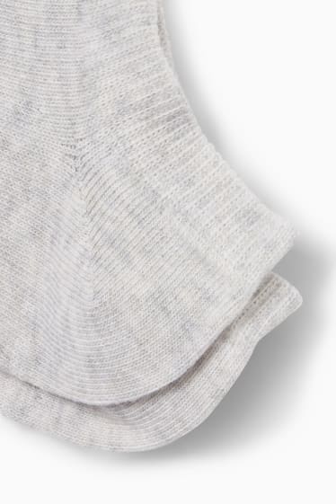 Hombre - Pack de 7 - calcetines tobilleros - gris claro jaspeado