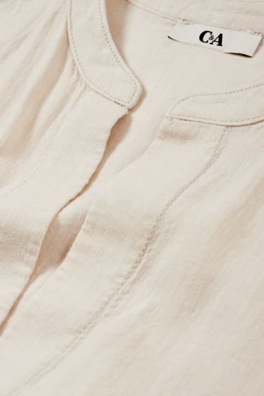 Women - Tunic - linen blend - light beige