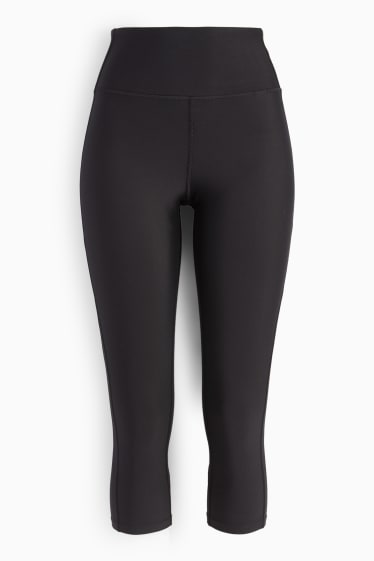 Women - Active capri leggings- shaping effect - 4 Way Stretch - black