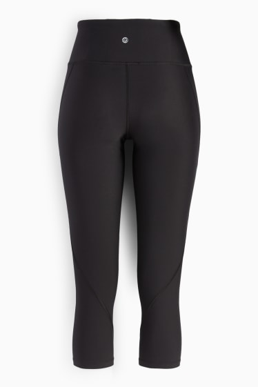 Women - Active capri leggings- shaping effect - 4 Way Stretch - black