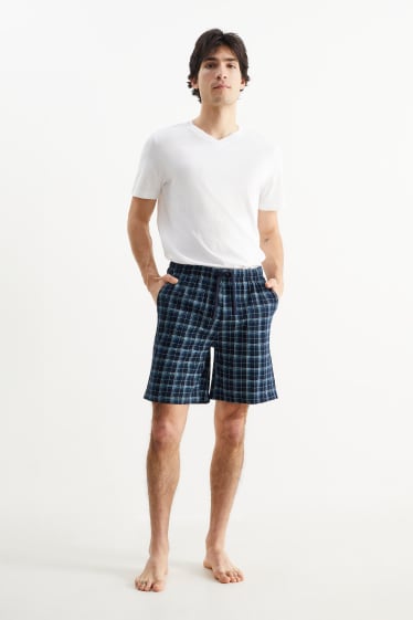 Men - Multipack of 2 - pyjama shorts - dark blue