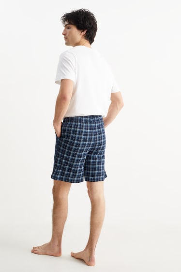 Hommes - Lot de 2 - shorts de pyjama - bleu foncé