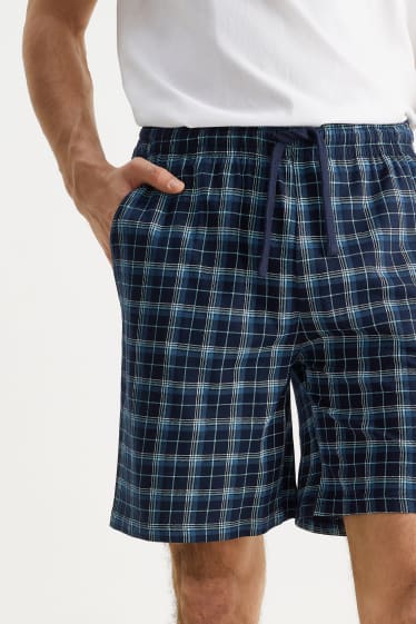 Hommes - Lot de 2 - shorts de pyjama - bleu foncé