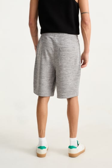 Uomo - Shorts in felpa - grigio melange