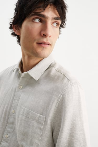 Men - Shirt - regular fit - Kent collar - mint green