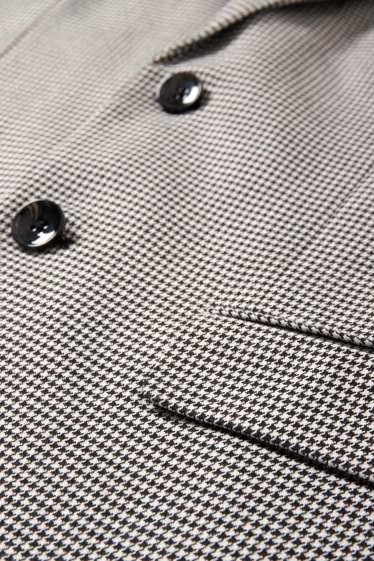 Hommes - Veste de costume - regular fit - Flex - à carreaux - noir / blanc