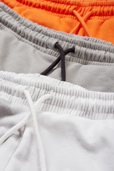 Children - Multipack of 3 - sweat shorts - orange