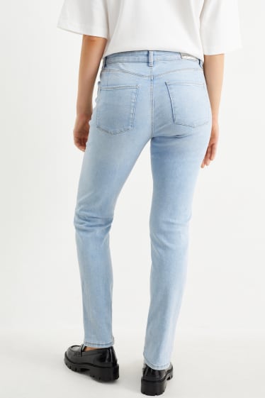 Dámské - Slim jeans - mid waist - tvarující džíny - Flex - LYCRA® - džíny - světle modré