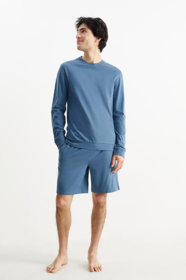Hommes - Pyjama - bleu