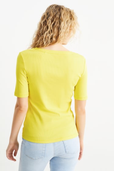 Femmes - T-shirt basique - jaune