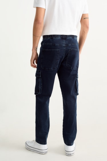 Bărbați - Cargo jeans - tapered fit - jog denim - LYCRA®  - denim-albastru închis