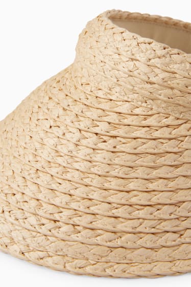 Women - Straw visor - beige
