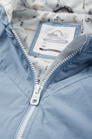Babies - Baby jacket with hood - lined - blue