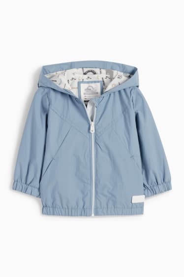 Babies - Baby jacket with hood - lined - blue