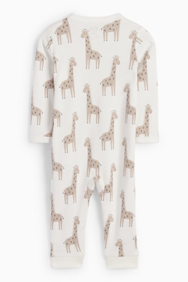 Bébés - Girafe - pyjama bébé - blanc crème