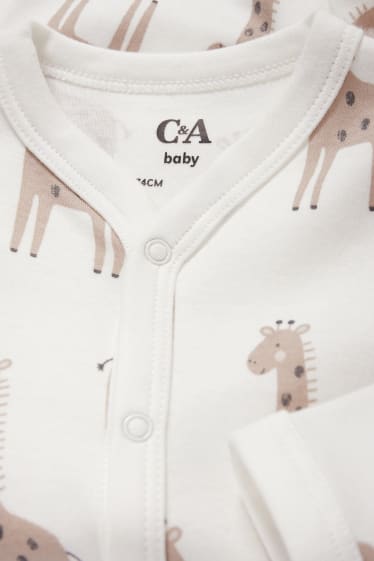 Bébés - Girafe - pyjama bébé - blanc crème