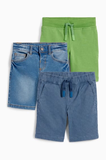 Copii - Băieți - Multipack 3 perechi - pantaloni scurți - albastru