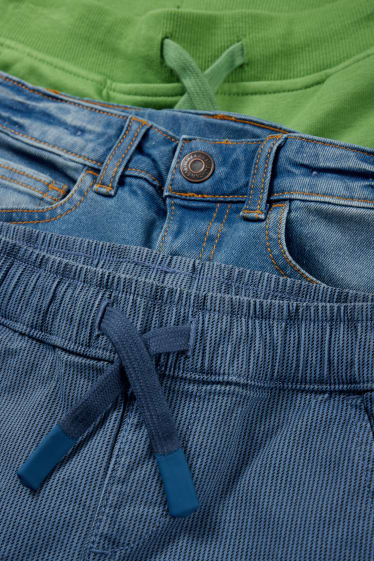 Kinderen - Set van 3 - shorts - blauw