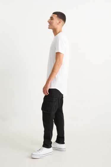 Hombre - Cargo jeans - tapered fit - jog denim - LYCRA® - vaqueros - gris oscuro