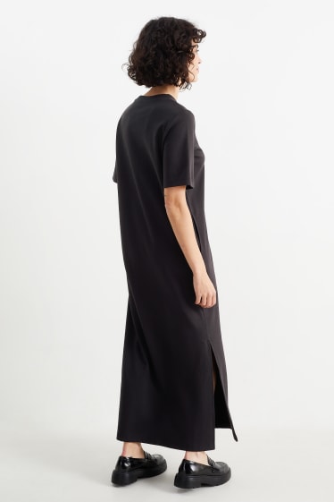 Kobiety - Sukienka T-shirtowa typu basic - czarny