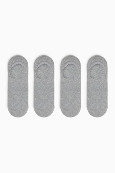 Uomo - Confezione da 4 - calze salvapiede - LYCRA® - grigio melange