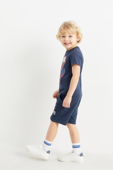 Bambini - Uomo Ragno - shorts in felpa - blu scuro