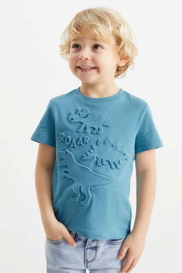 Dzieci - Dinozaur - koszulka z krótkim rękawem - niebieski