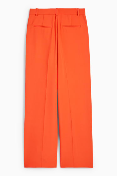 Damen - Business-Hose - High Waist - Wide Leg - orange