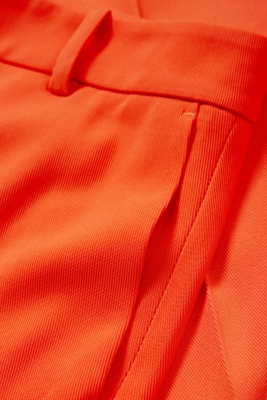 Femmes - Pantalon de bureau - high waist - wide leg - orange