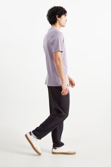 Pánské - Kalhoty chino - tapered fit - Flex - tmavomodrá