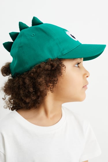Niños - Dinosaurio - gorra de béisbol - verde