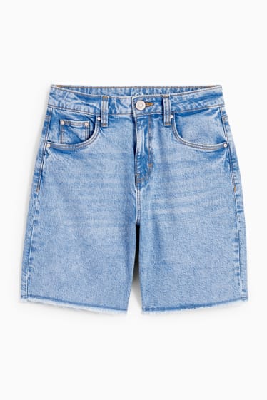 Kinder - Jeans-Bermudas - helljeansblau