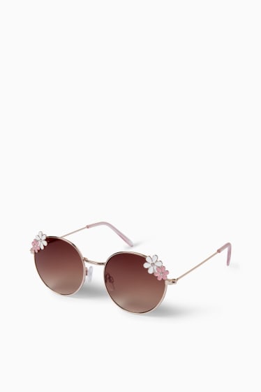Kinder - Blume - Sonnenbrille - pink