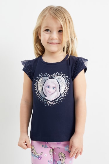 Kinderen - Frozen - T-shirt - donkerblauw