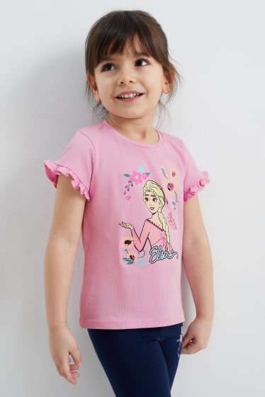 Dětské - Ledové království - tričko s krátkým rukávem - růžová