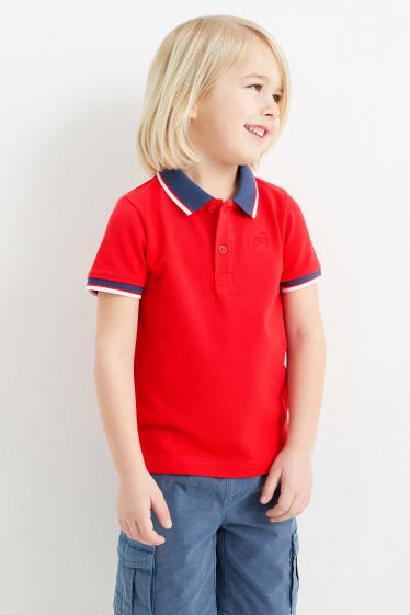 Kinderen - Tractor - poloshirt - rood