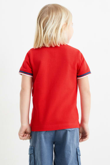 Kinder - Traktor - Poloshirt - rot