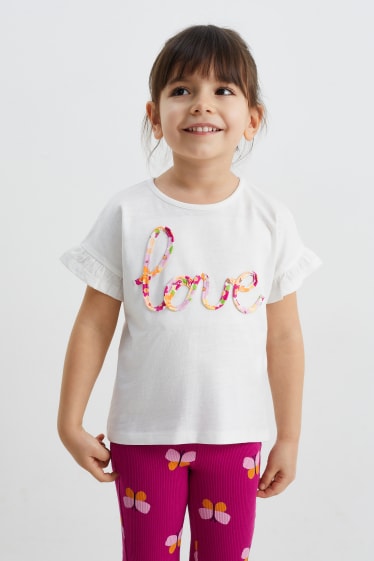 Niños - Love - camiseta de manga corta - blanco roto