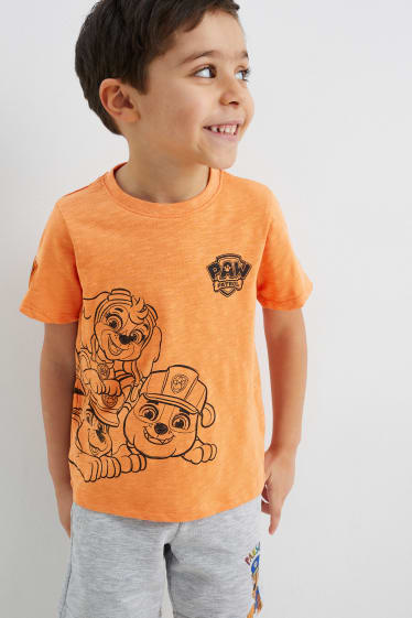 Dětské - Tlapková patrola - tričko s krátkým rukávem - oranžová