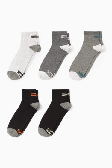 Men - Multipack of 5 - short socks - black